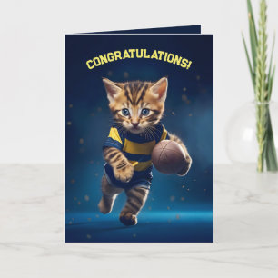 Cartão De Agradecimento Rugby Kitten