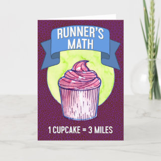 Cartão De Agradecimento Runner's Math Cupcake Card