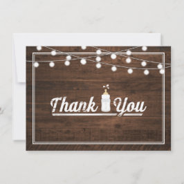 Cartão De Agradecimento Rustic Baby Está Fazendo Chá de fraldas Obrigado