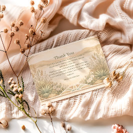 Cartão De Agradecimento Rustic Desert Meadow Birthday