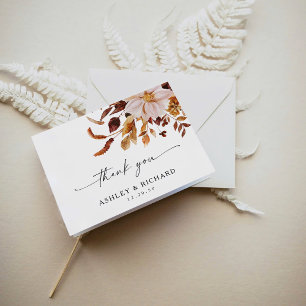 Cartão De Agradecimento Rustic Fall Deixa Casamento