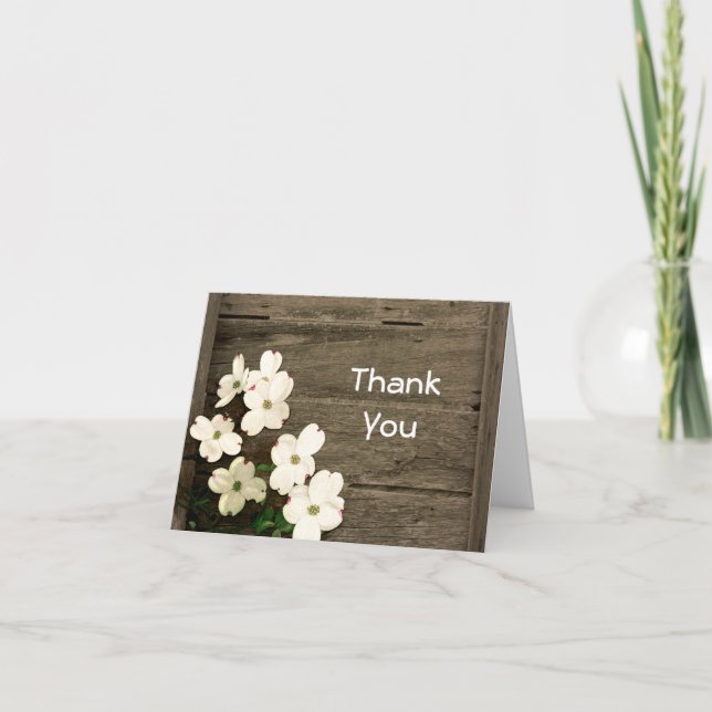 Cartão De Agradecimento Rustic Fence Wedding Thank You (Frente)