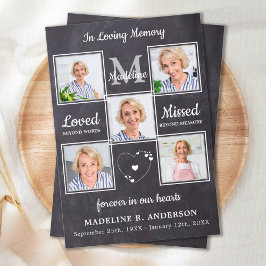 Cartão De Agradecimento Rustic In Loving Memory 5 Fotos: Funeral Memorial