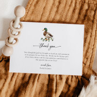 Rustic Mallard Duck Pequeno Chá de fraldas