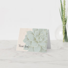 Cartão De Agradecimento Rustic Succulent Thank You Card