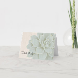 Cartão De Agradecimento Rustic Succulent Thank You Card