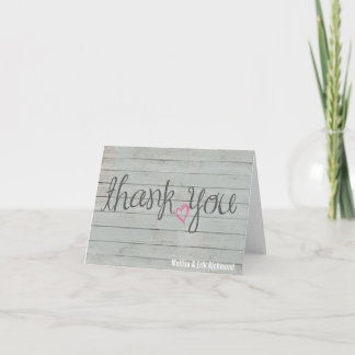 Cartão De Agradecimento Rustic Thank You Card Hand Letter Style