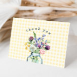 Cartão De Agradecimento Rustic Wildflower Mason Jar Chá de panela<br><div class="desc">Chá de panela Rustic Wildflower Mason Jar</div>