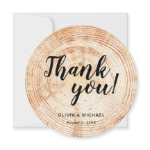 Rustic Wood Weding Obrigado Mensagem Personalizada