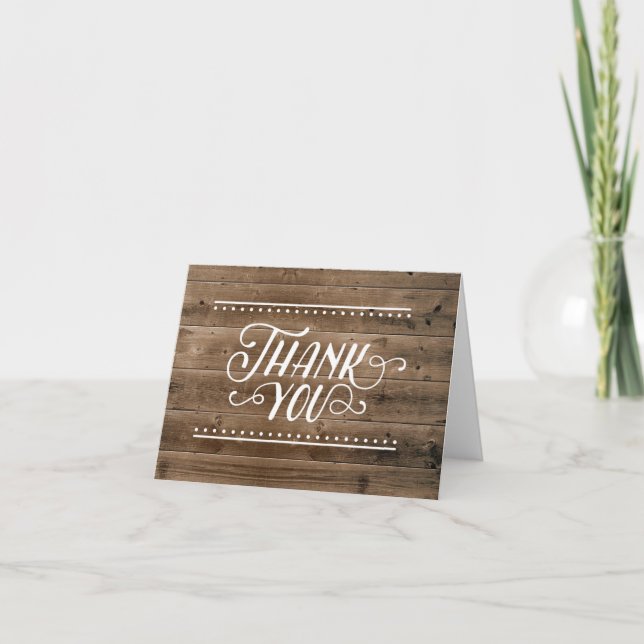Cartão de Agradecimento Rústico (Frente)