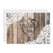 Rústico cadarço de madeira e corações Obrigado