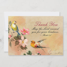 Cartão De Agradecimento Ruth 1: 8 de maio O Senhor recompensa você por sua