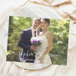 Cartão De Agradecimento Rutic Wedding with Orange Flowers