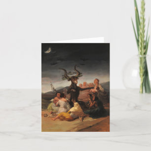 Cartão De Agradecimento Sabá de bruxas por Francisco de Goya