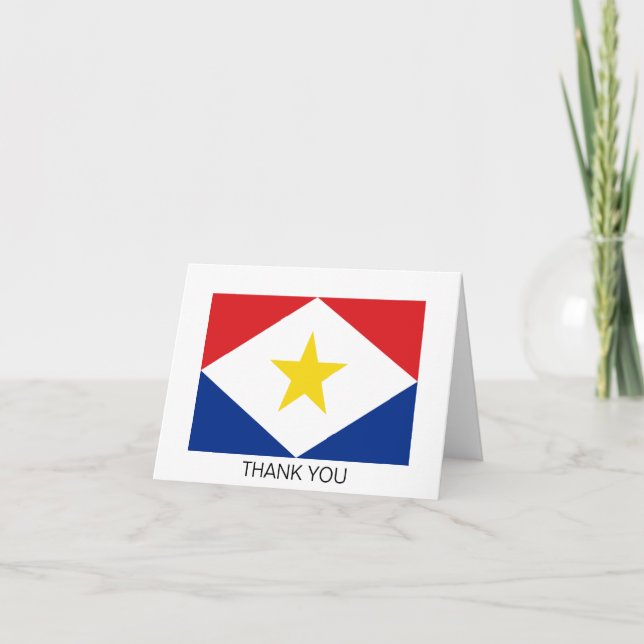 Cartão De Agradecimento Saba Flag (Frente)
