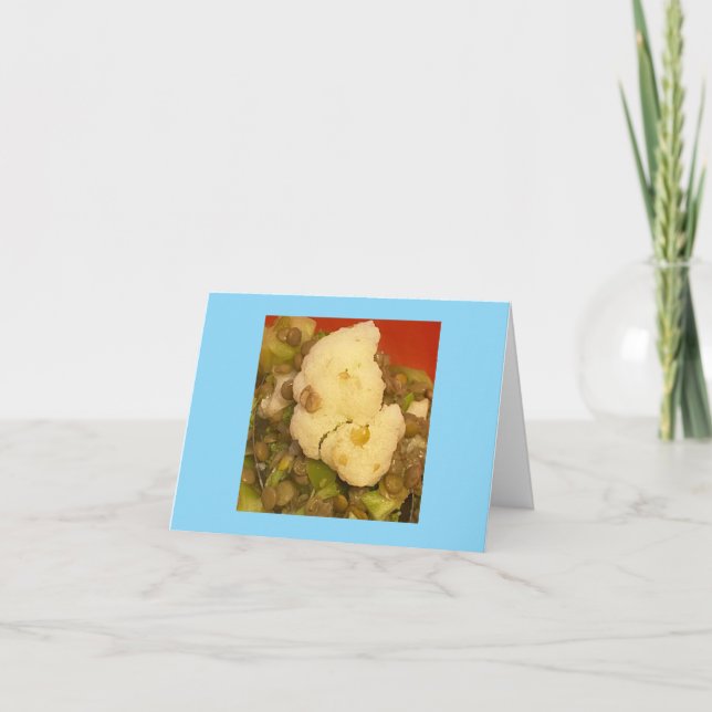 Cartão De Agradecimento Sad 😢 Cauliflower Face (Frente)