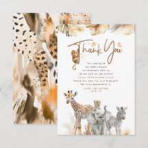 Safari Pequena Selva De Animais Obrigado