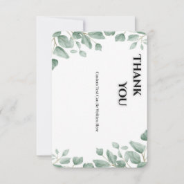 Cartão De Agradecimento Sage Green Eucalyptus Wedding Thank You Card