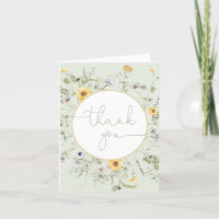 Sage green Floral Floral, flores silvestres neutra