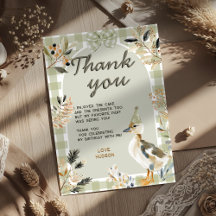 Sage Green Gingham Cute Duckcolor Party