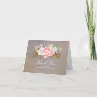 Sage Violet Blush Floral Casamento Obrigado