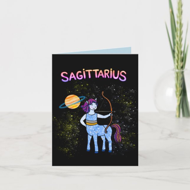 Cartão De Agradecimento Sagittarius aniversário Zodiac (Frente)