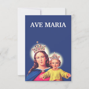 Cartão De Agradecimento Sagrado Coração de Nossa Senhora e Menino Jesus