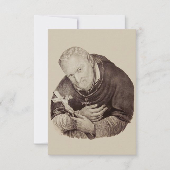 Cartão De Agradecimento Saint Alphonsus Liguori Redemptorist Holy Card (Frente)