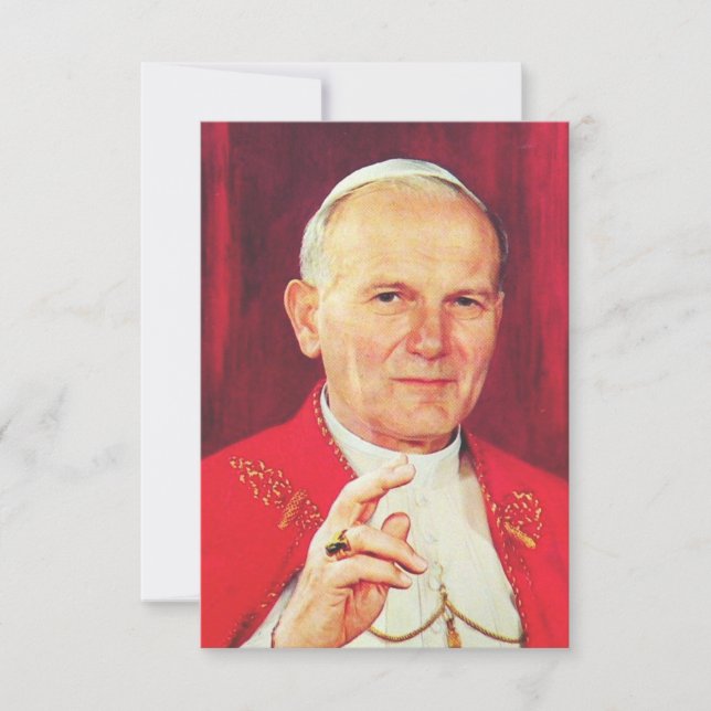 Cartão De Agradecimento Saint John Paul II Apostle of Dignity Holy Card (Frente)