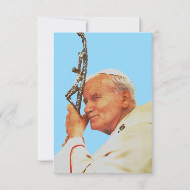 Cartão De Agradecimento Saint John Paul II Witness to Hope Holy Card (Frente)