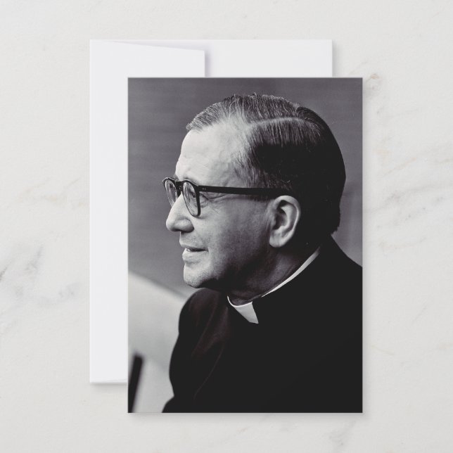Cartão De Agradecimento Saint Josemaria Escriva Premium Holy Card (Frente)