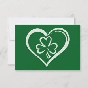 Cartão De Agradecimento Saint Patrick's Day Engraçado Shamrock Heart Irish