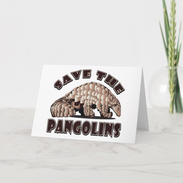 Cartão De Agradecimento Salve Os Pangolins (Frente)