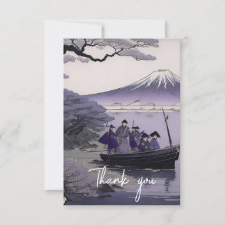 Cartão De Agradecimento Samurai Thank You Card Mount Fuji Japanese Art