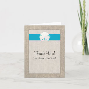 Cartão De Agradecimento Sand Dollar Beach Wedding Thank You Card  - Malibu