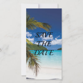 Cartão De Agradecimento Sand Tropical Beach Weding Date (Sand Tropical Bea