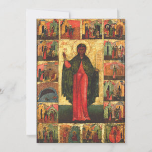 Cartão De Agradecimento Santa Anastácia a Libertadora Arte Bizantina