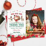 Cartão De Agradecimento Santa Claus Christmas Holiday Party Photo<br><div class="desc">Santa Claus Christmas Holiday Party Photo Thank You Card</div>