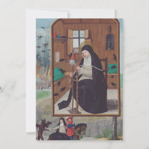 Cartão De Agradecimento Santa Gertrude de Helfta por Simon Bening