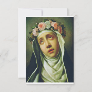 Cartão De Agradecimento Santa Rosa de Lima Anjo do Peru Arte Fina
