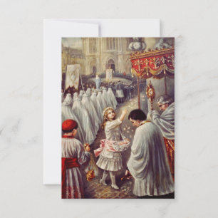 Cartão De Agradecimento Santa Teresinha Lançando Rosas Corpus Domini Arte 