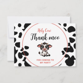 Cartão De Agradecimento santa vaca obrigado moo para vir