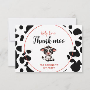 Cartão De Agradecimento santa vaca obrigado moo para vir