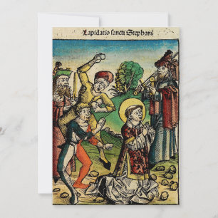 Cartão De Agradecimento Santo Estêvão o Protomártir Iconografia de Arte Er