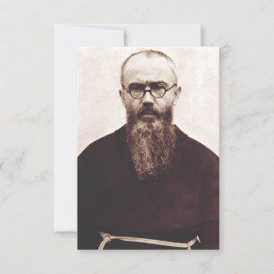 Cartão De Agradecimento Santo Maximilian Kolbe padre católico polonês