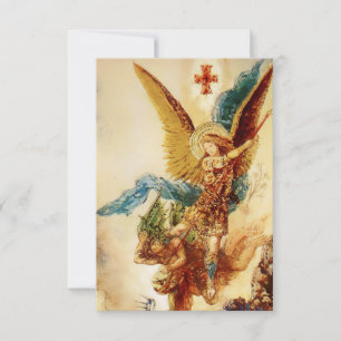 Cartão De Agradecimento “São Miguel Derrotando Satanás” por Gustave Moreau