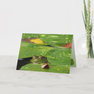 Cartão De Agradecimento Sapo e Lily Pads Obrigado