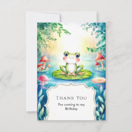 Cartão De Agradecimento Sapo Mágico de Aquarela de Aniversário