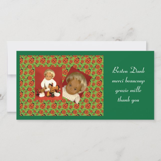 Cartão De Agradecimento Sasha AGRADECE Fotokarte (Frente)