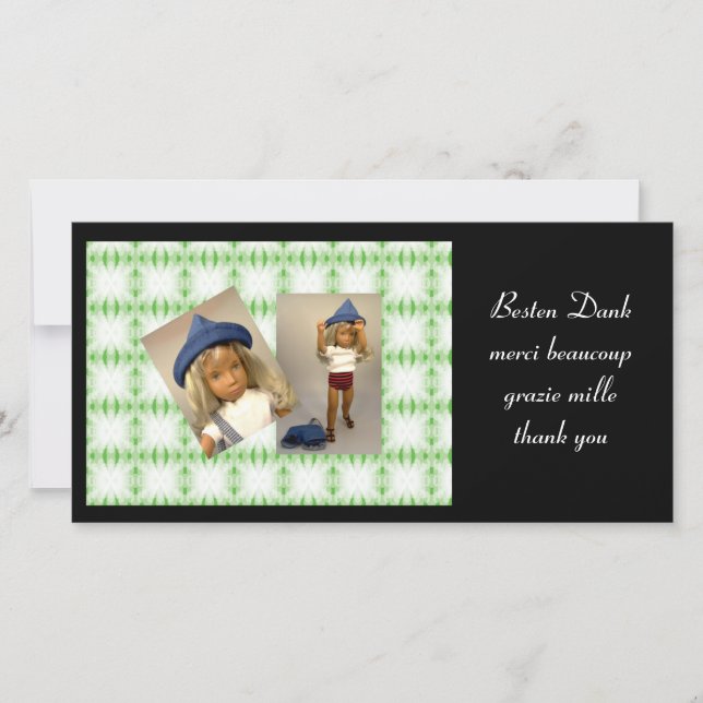 Cartão De Agradecimento Sasha AGRADECE Fotokarte (Frente)